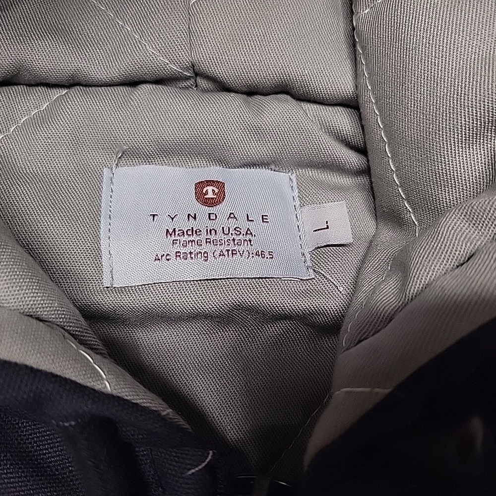 Tyndale Jacket Mens Large Navy Blue FR Flame Resistant Workwear Made In USA - Picture 4 of 8